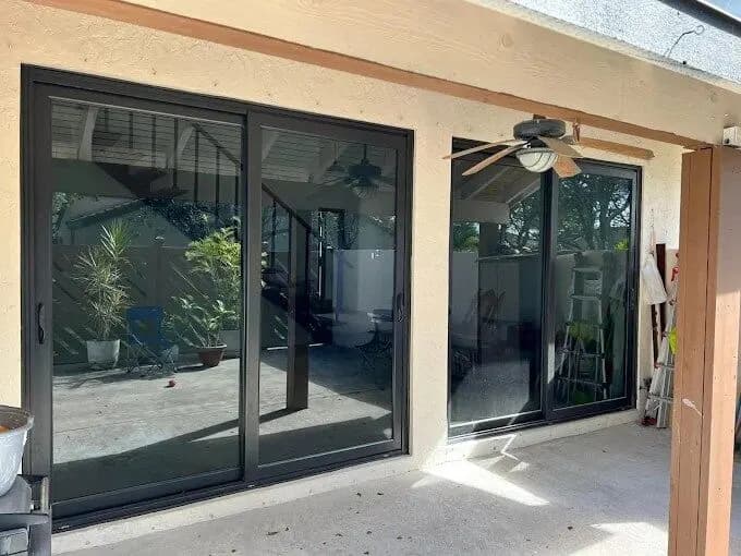 Atlantic Door Systems install crew at a South Florida home